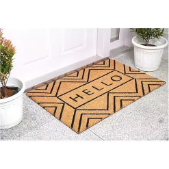 Kirklands Home Hello Chevron Doormat Clearance