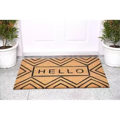 Kirklands Home Hello Chevron Doormat Clearance