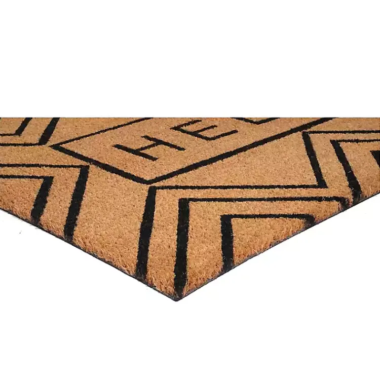 Kirklands Home Hello Chevron Doormat Clearance