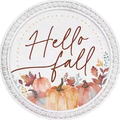 Fall>Kirklands Home Hello Fall Round Beaded Framed Wall Plaque