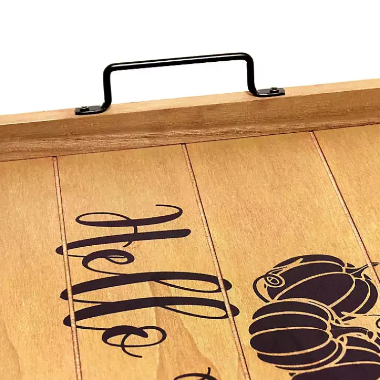 Fall>Kirklands Home Hello Fall Wood Tray Tan
