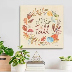 Fall>Kirklands Home Hello Fall Wreath Canvas Art Print