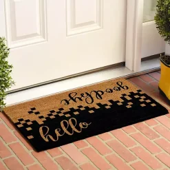 Kirklands Home Hello Goodbye Upside Down Doormat Discount