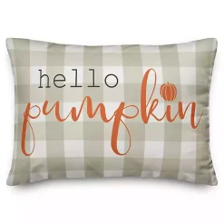 Fall>Kirklands Home Hello Pumpkin Double Sided Accent Pillow