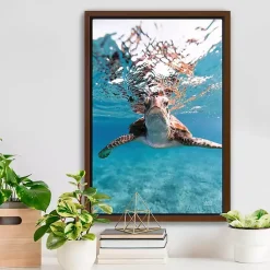 Kirklands Home Hello Turtle Framed Canvas Art Print Discount