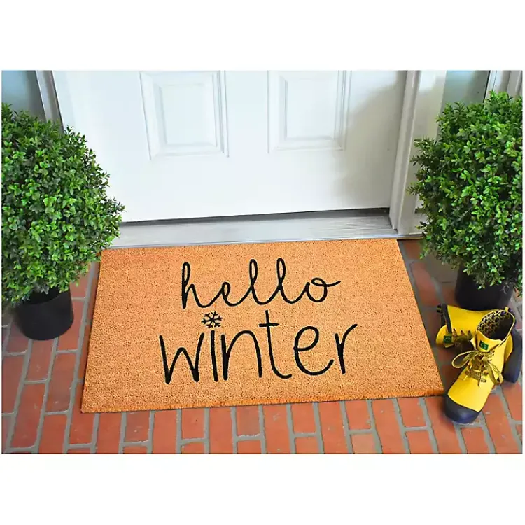Kirklands Home Hello Winter Coir Doormat Best