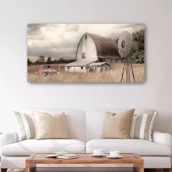 Kirklands Home Henderson Bay Farm Giclee Canvas Art Print Tan Clearance