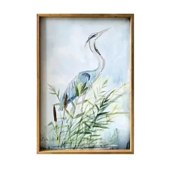 Kirklands Home Heron Wood Framed Canvas Art Print