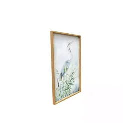 Kirklands Home Heron Wood Framed Canvas Art Print