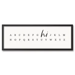Kirklands Home Hi Alphabet Framed Canvas Wall Plaque
