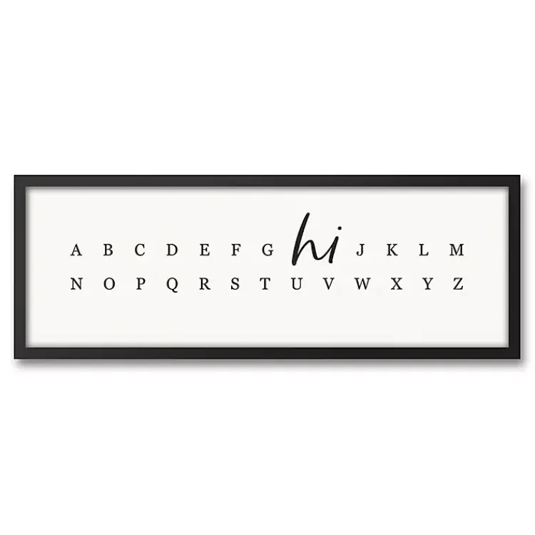 Kirklands Home Hi Alphabet Framed Canvas Wall Plaque