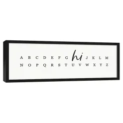 Kirklands Home Hi Alphabet Framed Canvas Wall Plaque