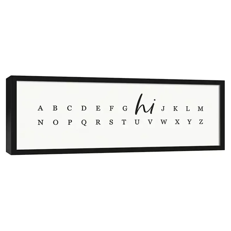 Kirklands Home Hi Alphabet Framed Canvas Wall Plaque