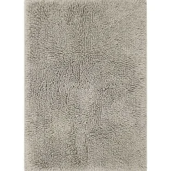 Kirklands Home High Pile Silver Cotton Non-Skid Classic Bath Mat Gray New