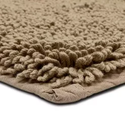 Kirklands Home High Pile Taupe Cotton Non-Skid Classic Bath Mat Tan Discount