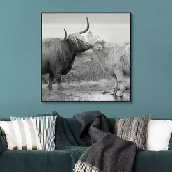 Kirklands Home Highland Courting Framed Canvas Art Print Gray Best