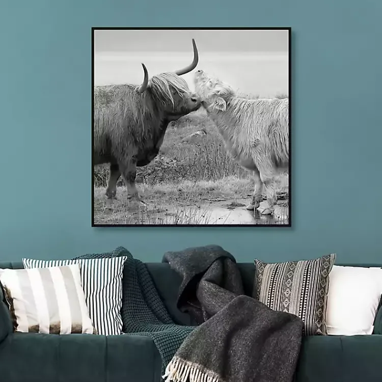 Kirklands Home Highland Courting Framed Canvas Art Print Gray Best