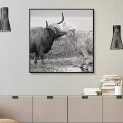 Kirklands Home Highland Courting Framed Canvas Art Print Gray Best