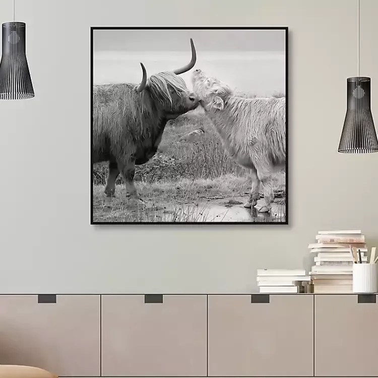 Kirklands Home Highland Courting Framed Canvas Art Print Gray Best