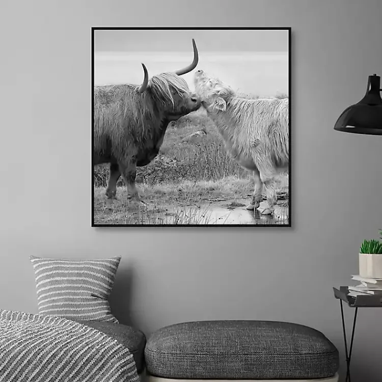 Kirklands Home Highland Courting Framed Canvas Art Print Gray Best