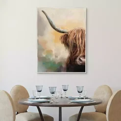 Kirklands Home Highland Framed Canvas Art Print Brown Sale