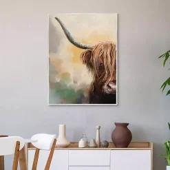 Kirklands Home Highland Framed Canvas Art Print Brown Sale
