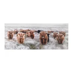 Kirklands Home Highland Herd Wood Art Print, 45x19 in. Discount