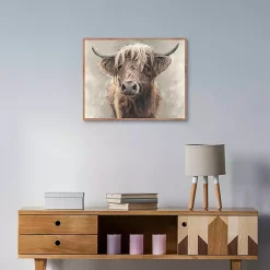 Kirklands Home Highland Portrait Framed Canvas Art Print Brown New