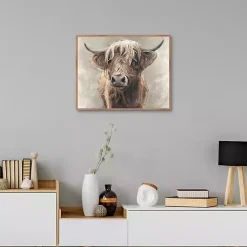 Kirklands Home Highland Portrait Framed Canvas Art Print Brown New