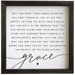 Kirklands Home His Everlasting Grace Wall Plaque Clearance