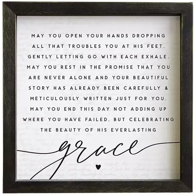Kirklands Home His Everlasting Grace Wall Plaque Clearance
