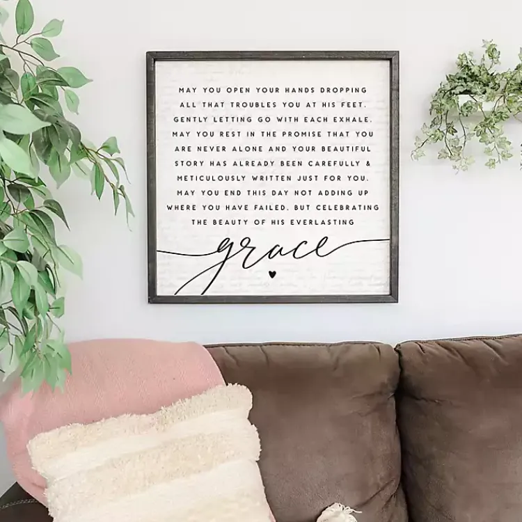 Kirklands Home His Everlasting Grace Wall Plaque Clearance