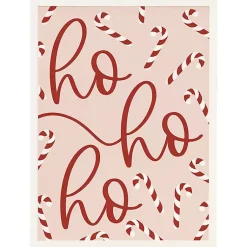 Christmas Art & Wall Decor>Kirklands Home Ho Ho Ho Candy Canes Wall Plaque