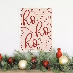 Christmas Art & Wall Decor>Kirklands Home Ho Ho Ho Candy Canes Wall Plaque