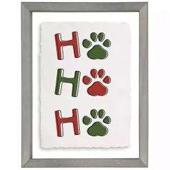 Christmas Art & Wall Decor>Kirklands Home Ho Ho Ho Paw Prints Wall Plaque
