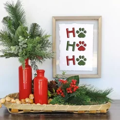 Christmas Art & Wall Decor>Kirklands Home Ho Ho Ho Paw Prints Wall Plaque