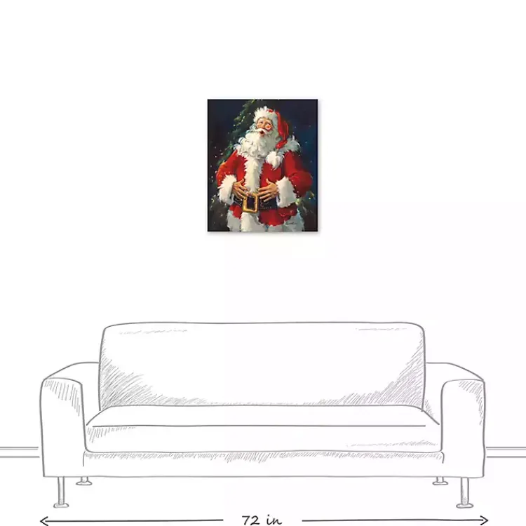 Christmas Art & Wall Decor>Kirklands Home Ho Ho Ho Santa Claus Canvas Art Print