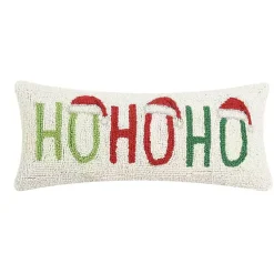 Christmas Pillows>Kirklands Home Ho Ho Ho Santa Hats Wool Pillow