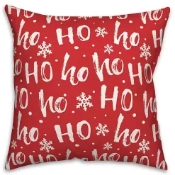 Christmas Pillows>Kirklands Home Ho Ho Ho Snowflake Throw Pillow