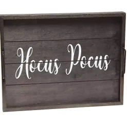 Halloween>Kirklands Home Hocus Pocus Wood Tray Black