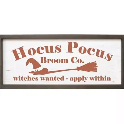 Halloween>Kirklands Home Hocus Pocus Broom Framed Wall Plaque