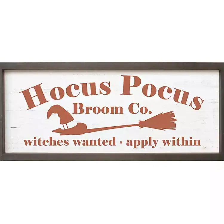 Halloween>Kirklands Home Hocus Pocus Broom Framed Wall Plaque