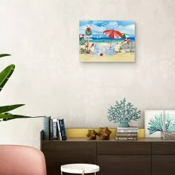 Christmas Art & Wall Decor>Kirklands Home Holiday Beach Signs Coastal Christmas Canvas Print