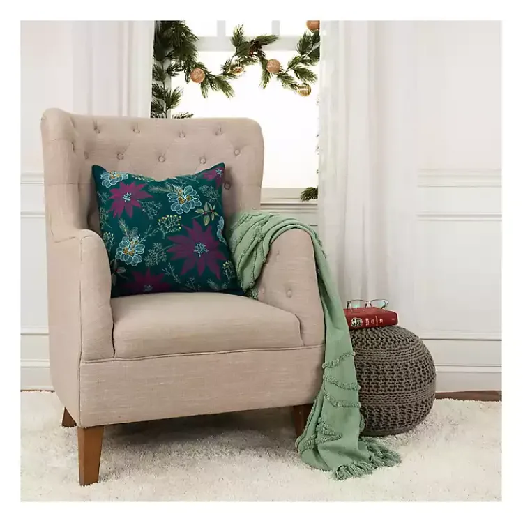 Pillows>Kirklands Home Holiday Botanicals Christmas Throw Pillow