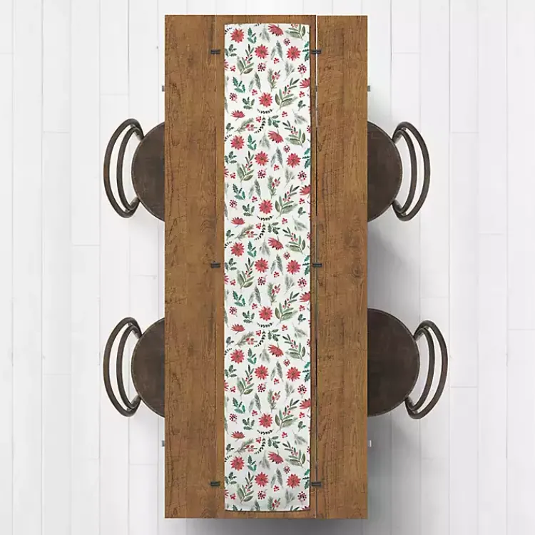 Christmas Dining & Entertaining>Kirklands Home Holiday Florals Table Runner, 72 in.