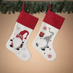 Christmas Stockings & Stocking Holders>Kirklands Home Holiday Gnome Christmas Stockings, Set of 2