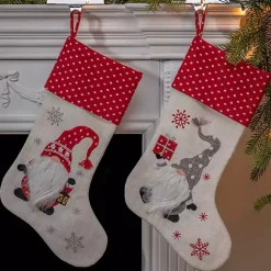 Christmas Stockings & Stocking Holders>Kirklands Home Holiday Gnome Christmas Stockings, Set of 2