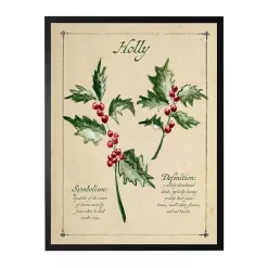 Christmas Art & Wall Decor>Kirklands Home Holiday Holly Framed Christmas Art Print