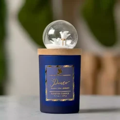 Candles>Kirklands Home Holiday Homecoming Snow Globe Jar Candle Blue
