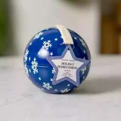 Candles>Kirklands Home Holiday Homecoming Tin Candle Ornament Blue